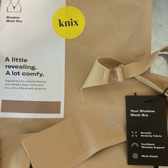 NWT Knix Shadow Mesh bra, colour warm sand - Picture 3 of 4